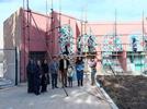 حضور هیئت رییسه دانشگاه سیستان‌وبلوچستان در محل اجرای نقاشی دیواری