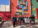 بازدید ریاست د انشگاه از روند نقاشی دیواری دانشکده مهندسی